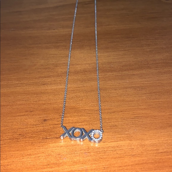 “XOXO” Silver Diamond Necklace - Picture 5 of 6